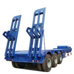 Blue 5000kg Low Bed Semi Trailer BPW 3 Axle Low Bed Heavy Duty