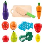 Colored ISO9001 Simulation Wooden Vegetable Toys Wooden Play Fruit