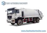3 Axle Compression Garbage Trucks 10000kg Load Diesel SHACMAN 20M3 6X4