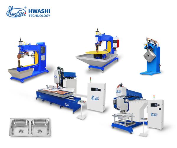 Hwashi Inox SS304 Kitchen Double Sink Seam Welding Machine and Stainless Steel