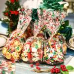 Christmas Decoration Cello Bags 6x10 inch for Treat Candy Cookie Party Favor Bag