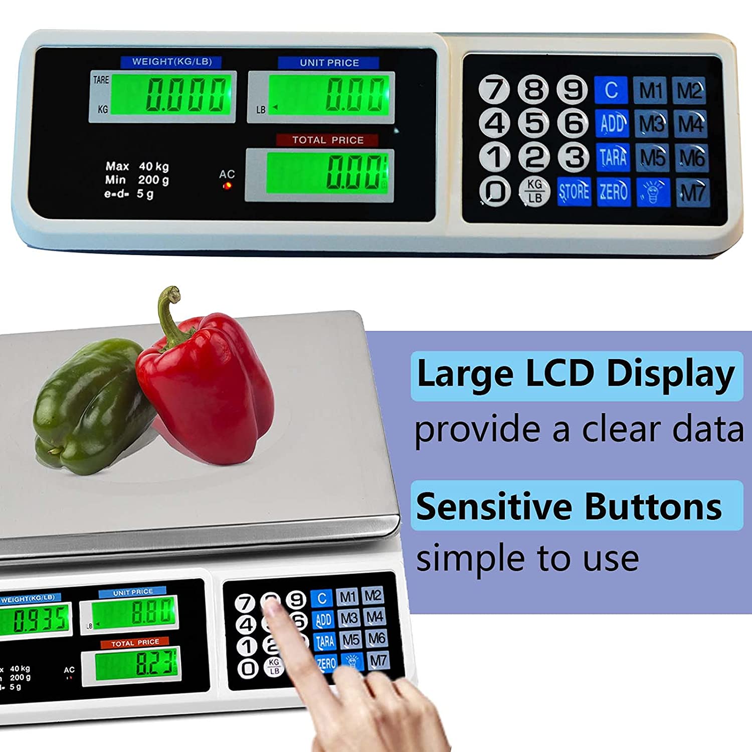 Factory Direct Weight Scale Digital 30kg, 40kg Scale Price Computing Scale