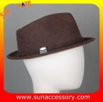 T9641161 Sun Accessory customized fashion winner 100% wool felt fedora hats,