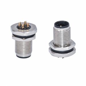 Ip67 M12 Waterproof Connector A Code Panel Mount Front Rear Lock Cable TPU GF