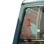 550mm Wide HITACHI Excavator Glass Left Side Position Slant NO.1