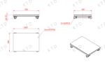 SUS304 Axle Flatbed Trolley With UPE Casters 300kg Load Capacity