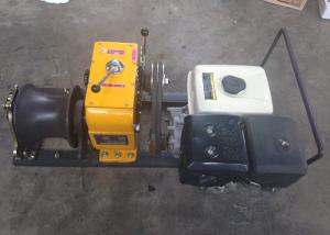 China Petrol Engine Cable Pulling Winch / Belt Driven Cable Hoist Puller 100kg on sale