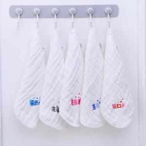 China Extra Soft Cotton Muslin Face Washcloths 6 Layer Natural For Girls / Boys factory