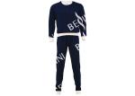 Custom Design Warm Mens Luxury Pyjamas Set Long Sleeve Long Pants