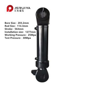 China 564mm Stroke Single Action Custom Large Heavy Load Hydraulic Boom Cylinder factory