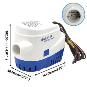 China Automatic 12v 1100gph Submersible Outboard Water Pump Impeller on sale