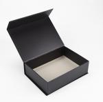 Custom Logo Black Book Shaped Magnetic Gift Box Rigid Cardboard Package For