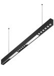 Black 3600LM Linear Pendant Light Fixture 3000K 4000K 6000K