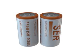 China ER34615M 3.6V D Size LiSOCL2 Batteries Spiral High Drain Lithium Thionyl Chloride Battery factory