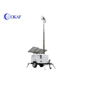 China Mobile Sentry GPS Position 9m 400Ah Telescopic Mast Pole HD 1080P PTZ Cameras on sale