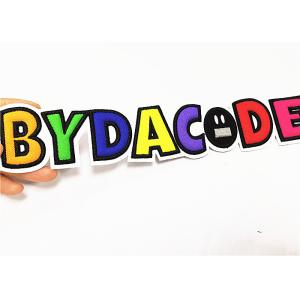 China Recycled Durable 3D Embroidery Patches Merrow Border No Minimum factory