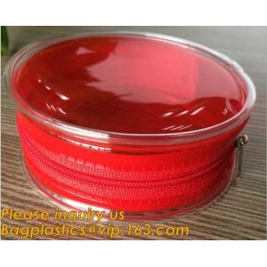 China Tube Shape PVC Toiletry Bag,PVC Wash/Toiletry Bag with Plastic Tube Handle,Toiletry Bag Waterproof Transparent Clear PVC on sale