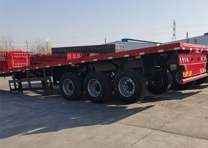 China Container Flatbed Truck Trailer 60t Semi 3 Axles 40FT Feet factory