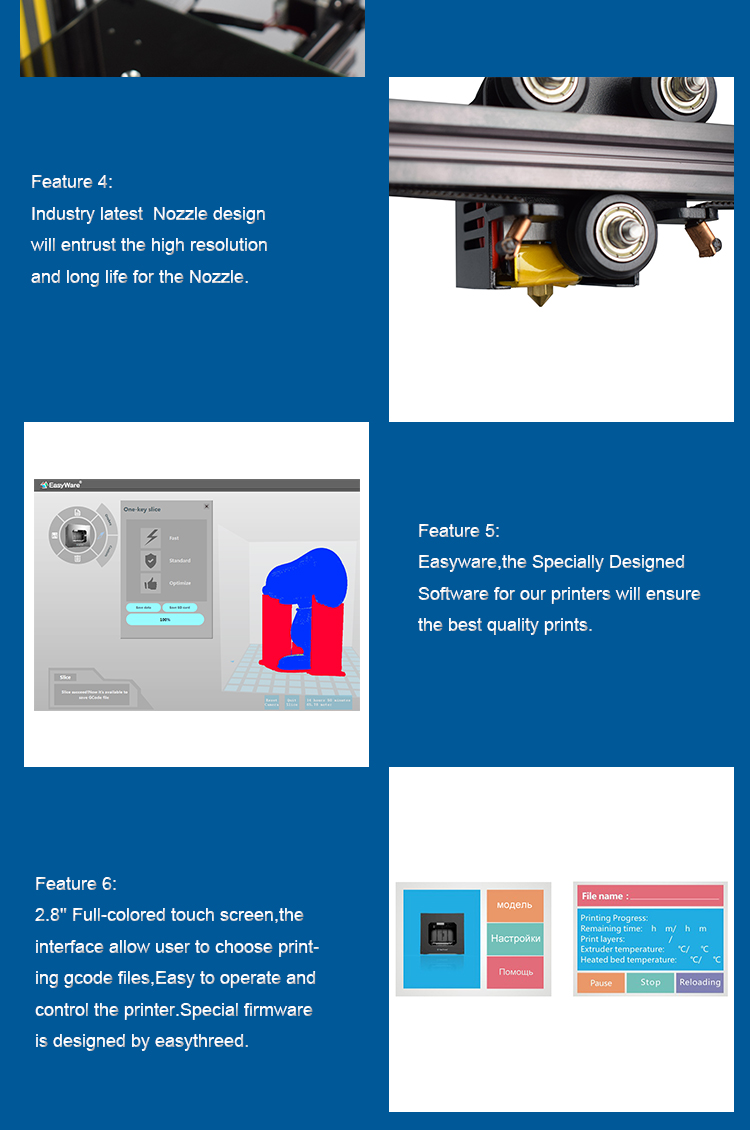 Black High Precision 3D Printer , Semi Diy Home Desktop 3D Printer