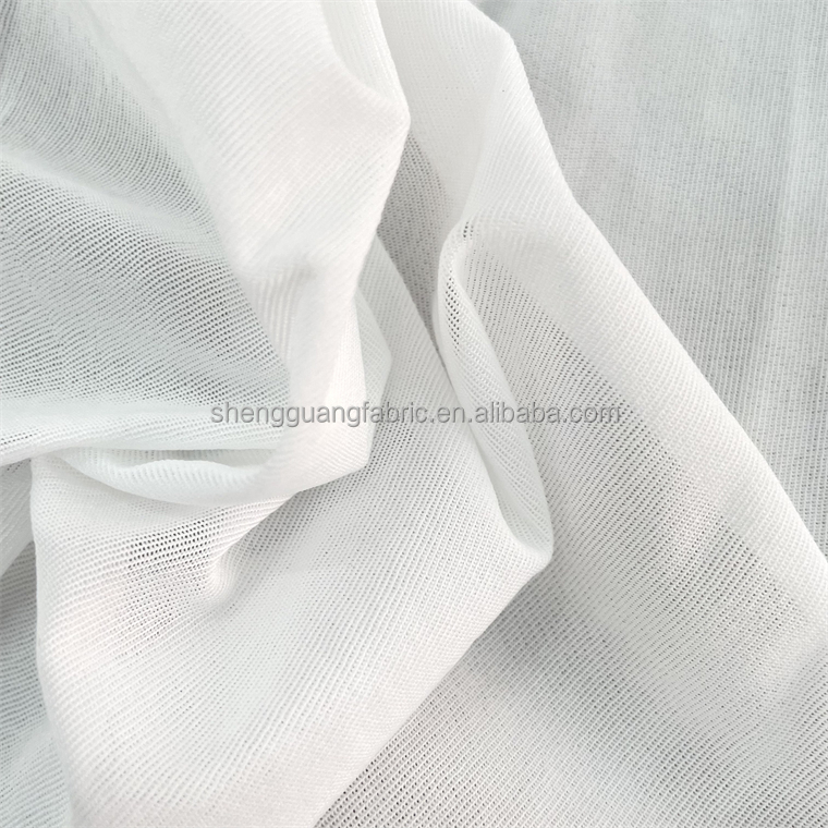 100%polyester knitted 4 way stretch unbleached grey fabric