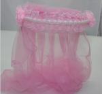Children's crown veil, girls head flower veil headband, wedding princess wreath,