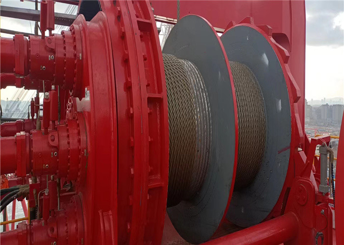 Carbon Steel Lebus Rope Winch Drum With Shaft Used In Construction Machinery Cranes