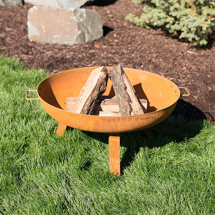  Round Corten Steel  Fire Pit Garden Decorative Corten Steel Fire Bowl