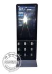 Standing LCD Touch Screen Kiosk 43 Inch With Mobile Phone Charging Station