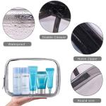 4 Pcs Waterproof PVC Zippered Toiletry Carry Portable Makeup Organizer Bag