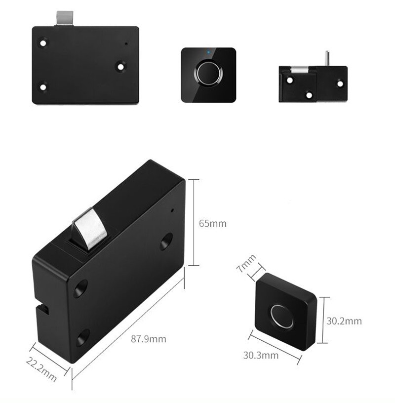 Zinc Alloy Smart Keyless Fingerprint Cabinet Lock