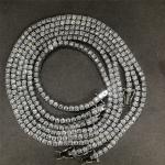Round Cut Moissanite Tennis Chain 14K Gold Plated Moissanite Tennis Necklace