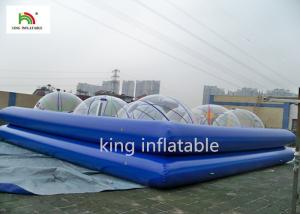 China Commercial Blue Inflatable Swimming Pool For Adults 1.3m High Rent factory
