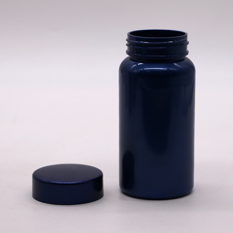 150ML PET Gold Plated Screw Cap Plastic Supplement Container Bottle for Promotion