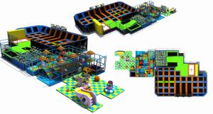 China 760M2 China Best Indoor Trampoline/Large Spring Free Trampoline with Safety Enclosure factory