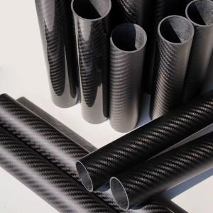 China High Strength Carbon Fiber Tube 25mm OD Round 3K Twill-Weave for UAV factory