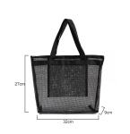 Summer Vacation Hand Mesh Raffia Tote Bags Waterproof With Zipper