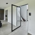 Hurricane Resistance Aluminum Pivot Door Tempered Glass Pivot Front Door