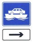 Good Price Traffic Sign General Road Guidance Signs Blue and White Color Sheet