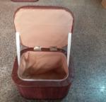 Natural Straw Household Storage Stool Grass Woven Ottoman Box Eco-Friendly Hand