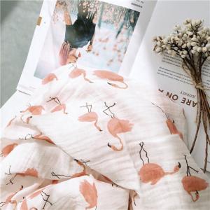 China Natural Baby Shower Muslin Swaddle Blankets / Cotton Swaddle Blankets factory