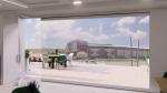 Aluminum Frameless Glass office Balcony Sliding Door Movable Partition Folding