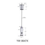 Satin Silver Suspension Cable Kit For Led Panel Lighting Systems YW86474