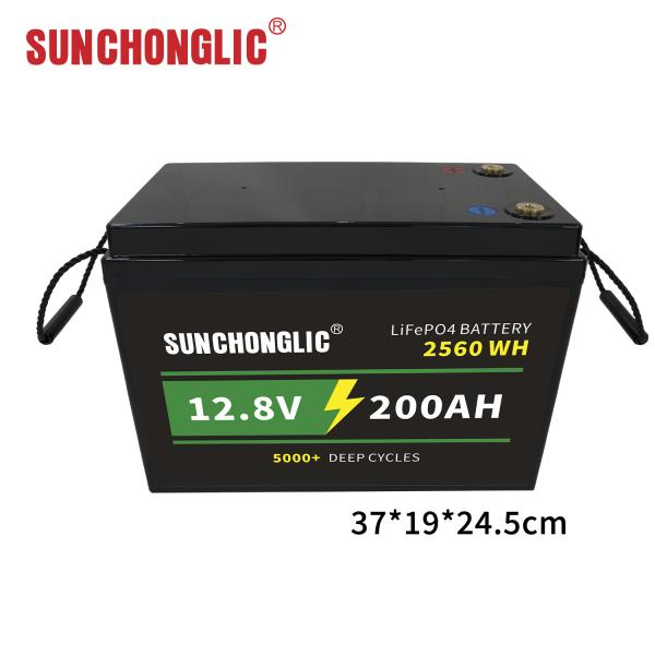 China High-efficiency 12.8v 200ah Lithium Iron Phosphate Battery Featuring Accelerated Charging factory