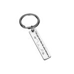 Zinc Alloy Rectangle Shape Valentine Personalised Metal Keychain Custom Shape