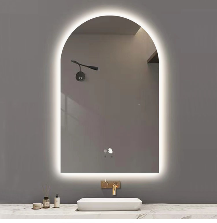 Hotel Home Bathroom Decoration Modern Design Touch Screen Smart Mirror With LED Lights and Sensor Switch