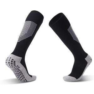 China Men's Anti-slip Deodorant Long Football Socks with Medium Thickness and Anti-slip Feature factory