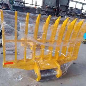 China Customized Excavator Land Clearing Rakes 1 - 50 Ton Excavator Q355B Stick Rake factory