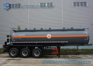 China Sodium Hydroxide Solution Oil Tank Trailer , 20 m3 Carbon Steel Tank factory
