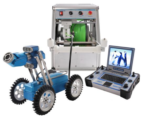 IP68 Waterproof Pipe Inspection Crawler Robot Cable Transmitting Synchronically