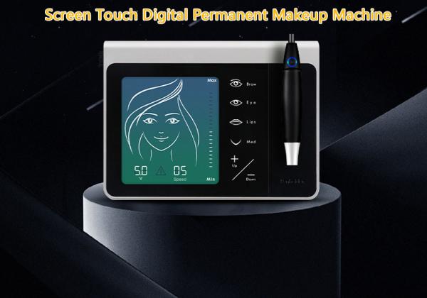 Black Electric Screen Touch Digital Permanent Makeup Machine / Cosmetic Eyebrow